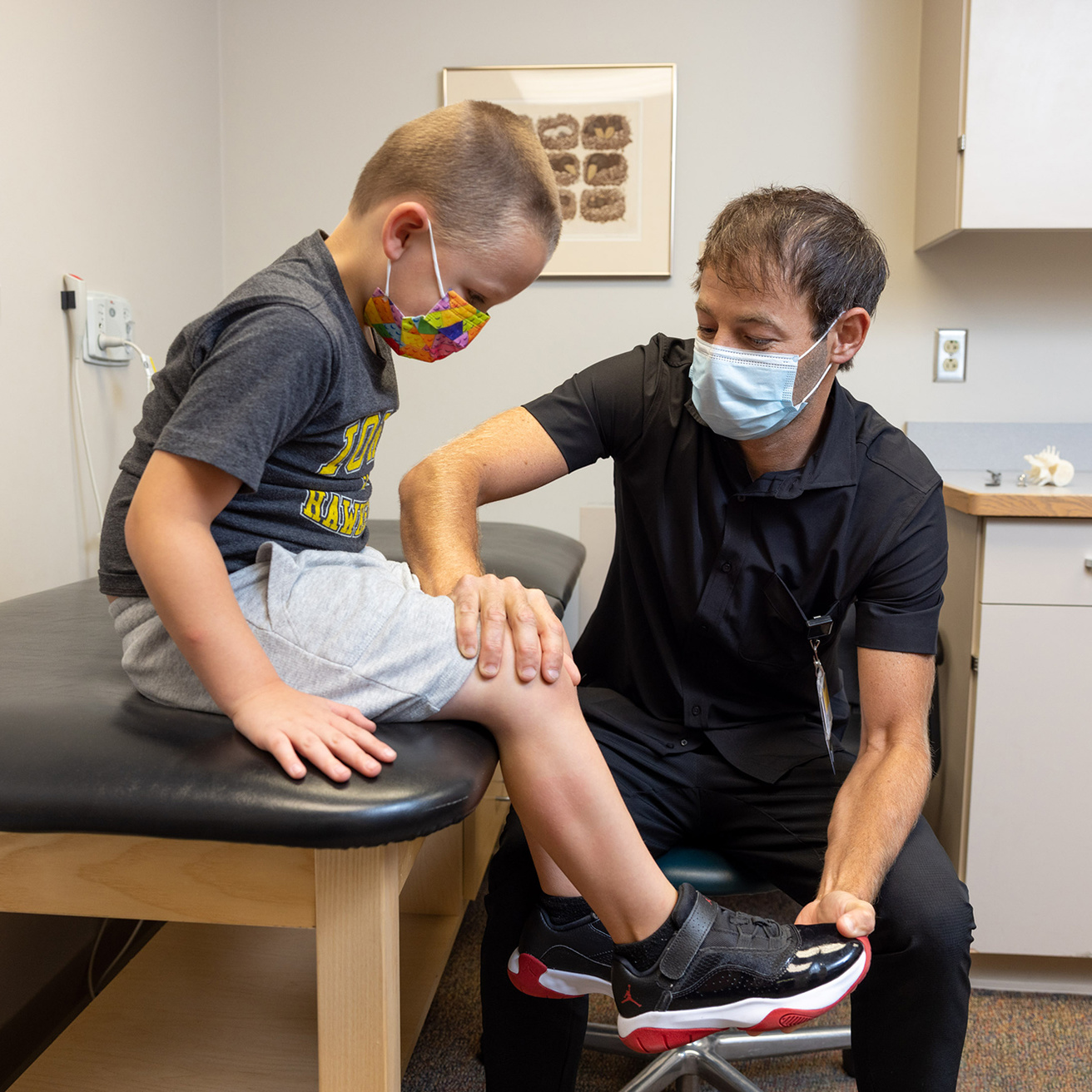 Dr. Holt with patient