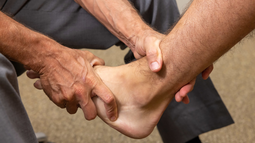 Patient's ankle and foot
