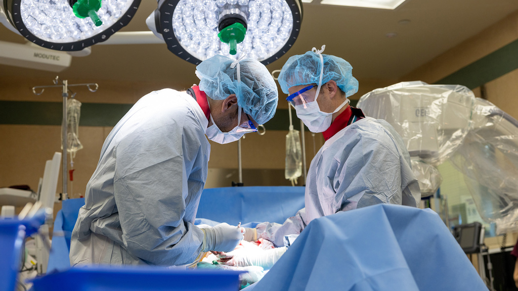 Dr. Benjamin Miller in the operating room