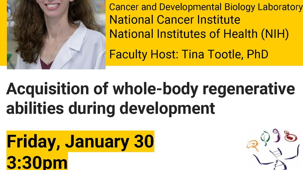 Biology Seminar: "Acquisition of whole-body regenerative abilities during development" promotional image